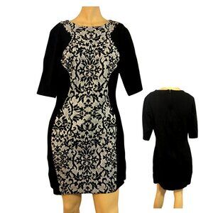 Bisou Bisou Black and Gray Dress Size 12